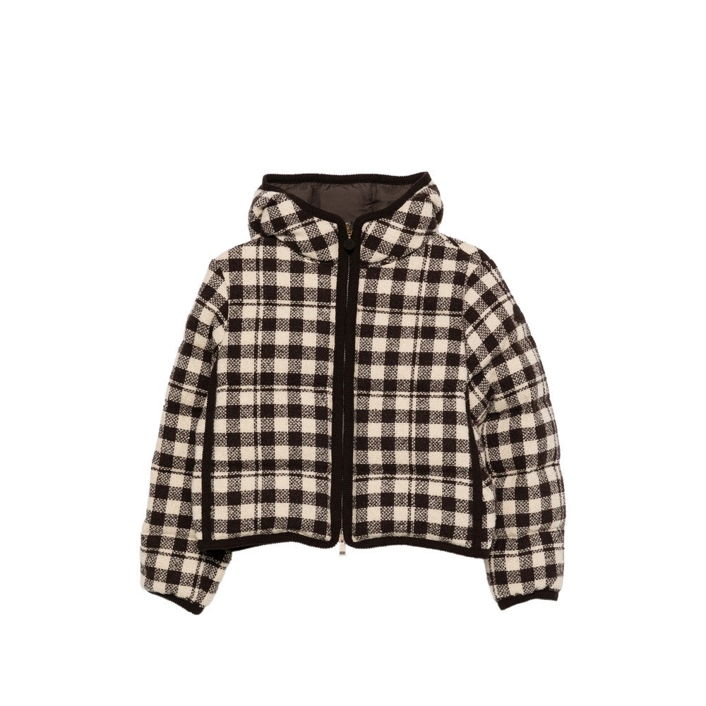Brown Checks Hood Jacket 1