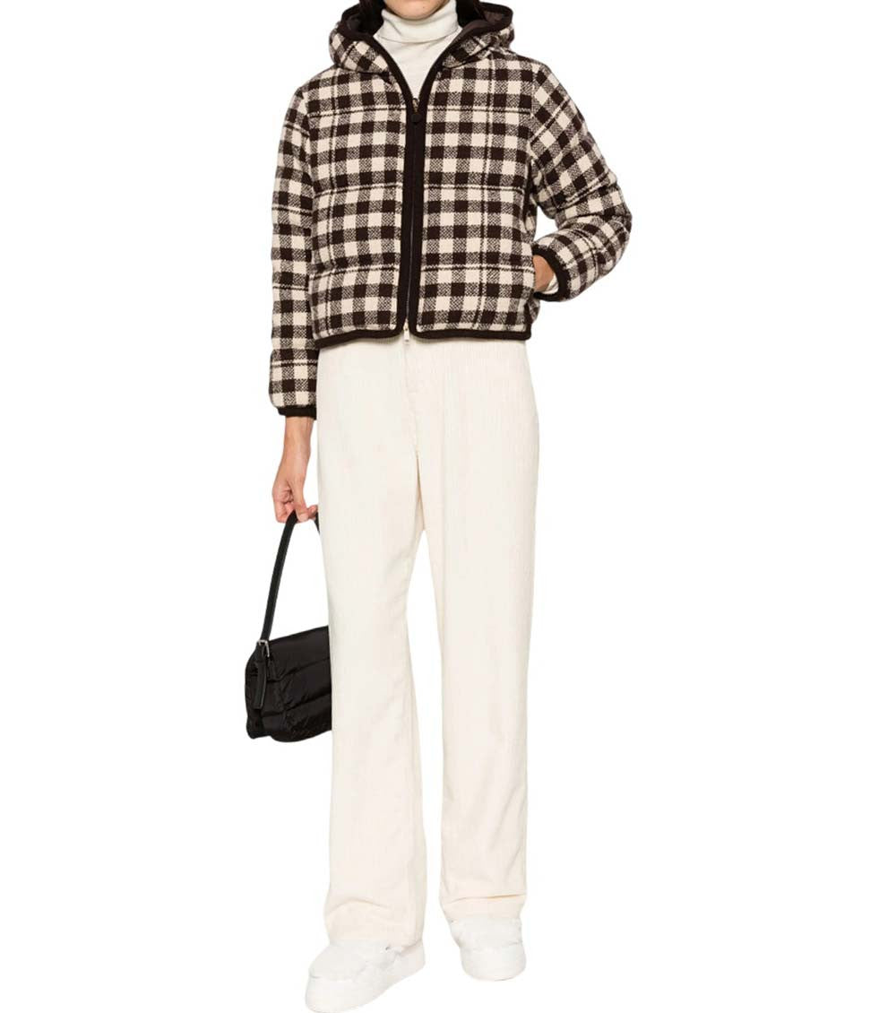Brown Checks Hood Jacket 2