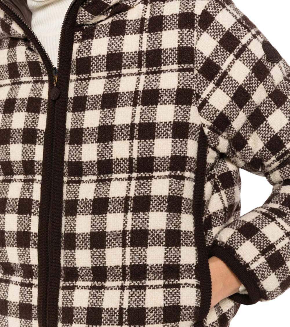 Brown Checks Hood Jacket 4