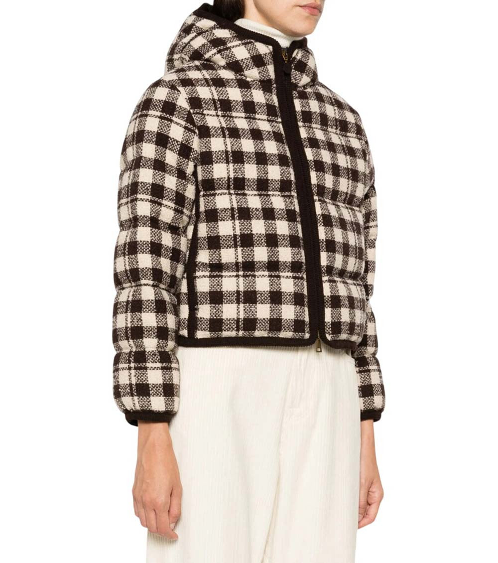 Brown Checks Hood Jacket 5