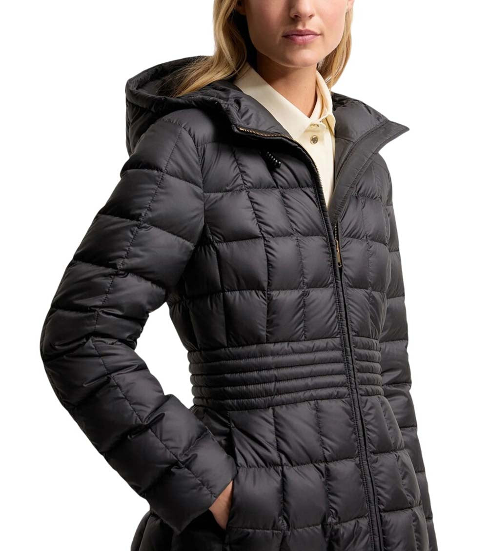 Black Quilted Hood Jacket 4