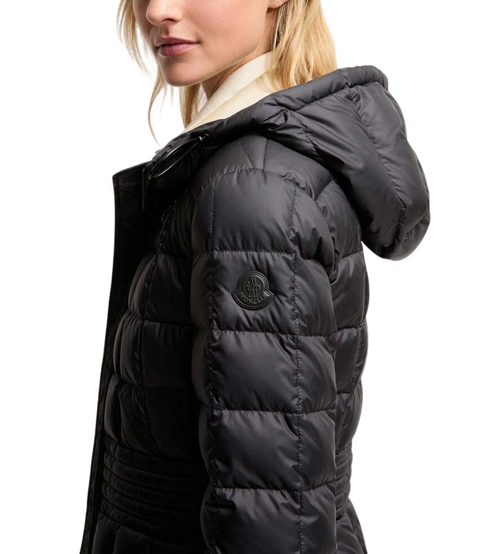 Black Quilted Hood Jacket 5