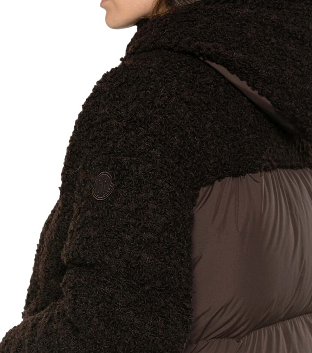 Dark Brown Textured Hood Jacket 3