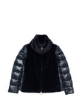Navy Solid High Neck Jacket 1