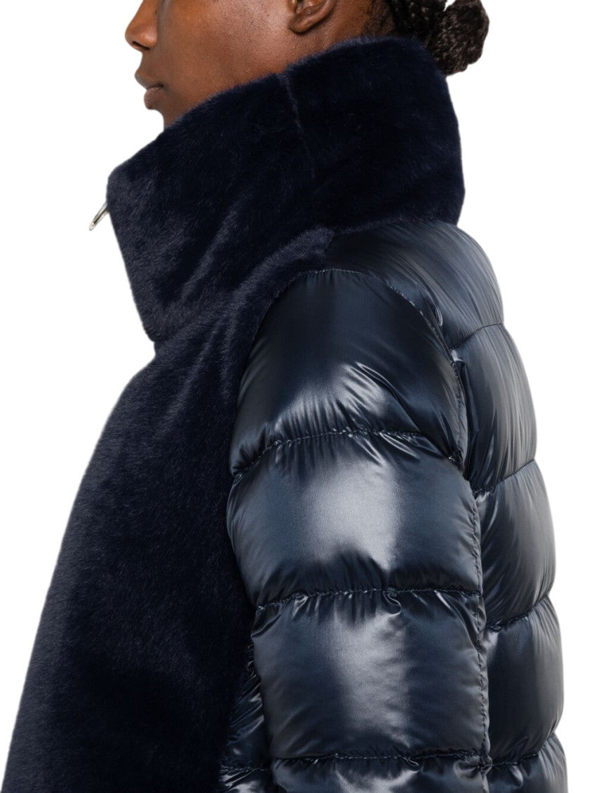 Navy Solid High Neck Jacket 5