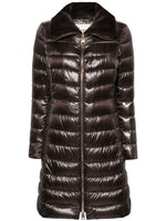 Brown Quilted Shirt Collar Jacket 1