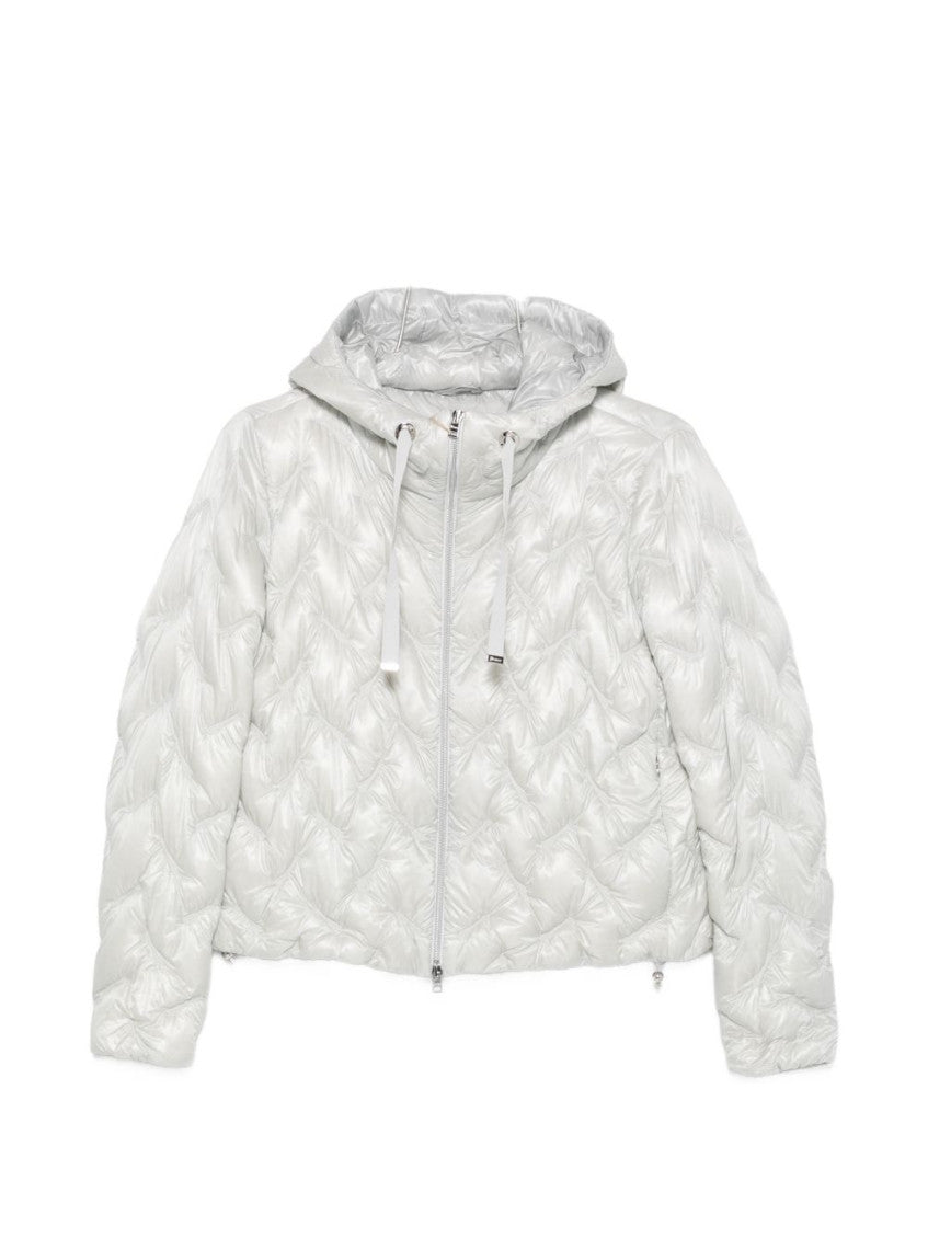 Light Grey Quilted Hood Jacket 1