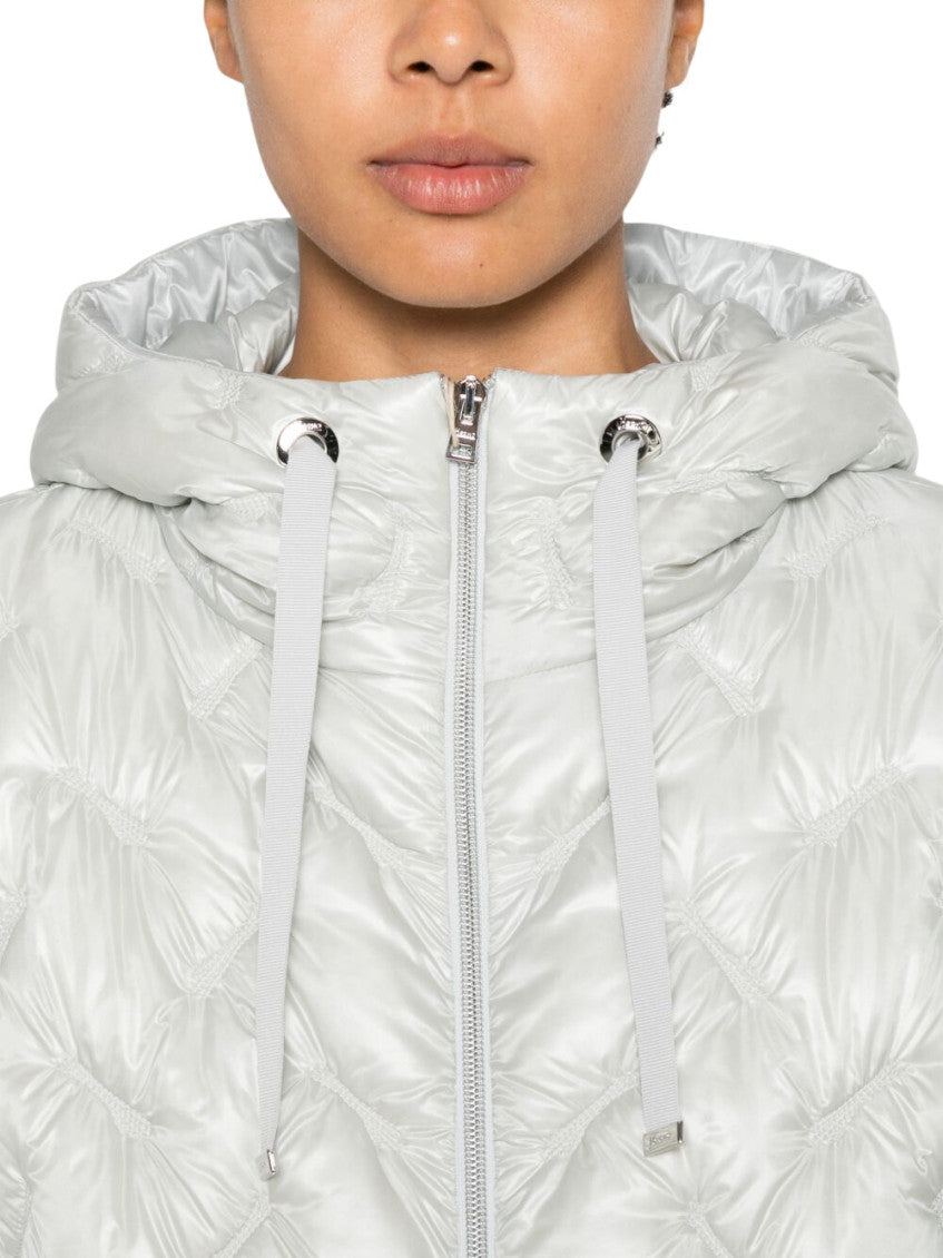 Light Grey Quilted Hood Jacket 4