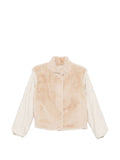 Beige Mock Collar Jacket 1