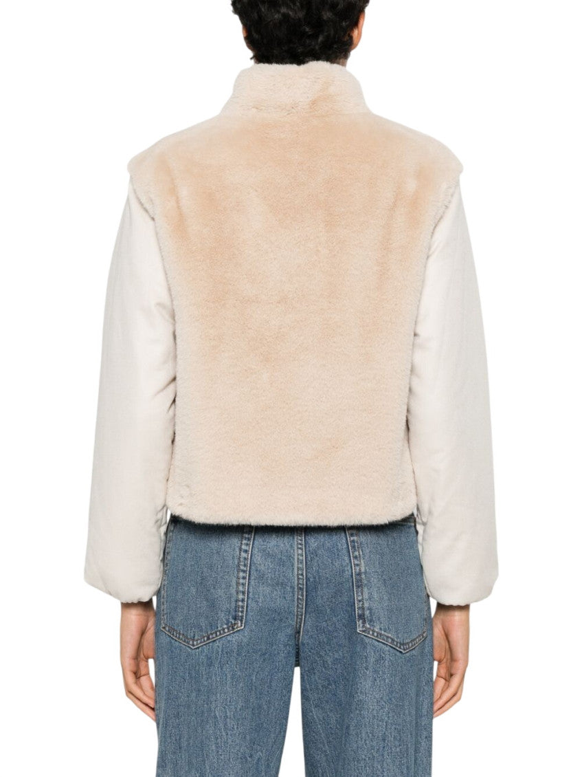 Beige Mock Collar Jacket 3