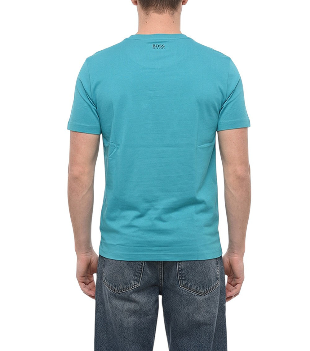 Blue Crew Neck T-Shirt 2