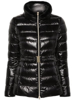 Black Quilted Mock Collar Jacket 1