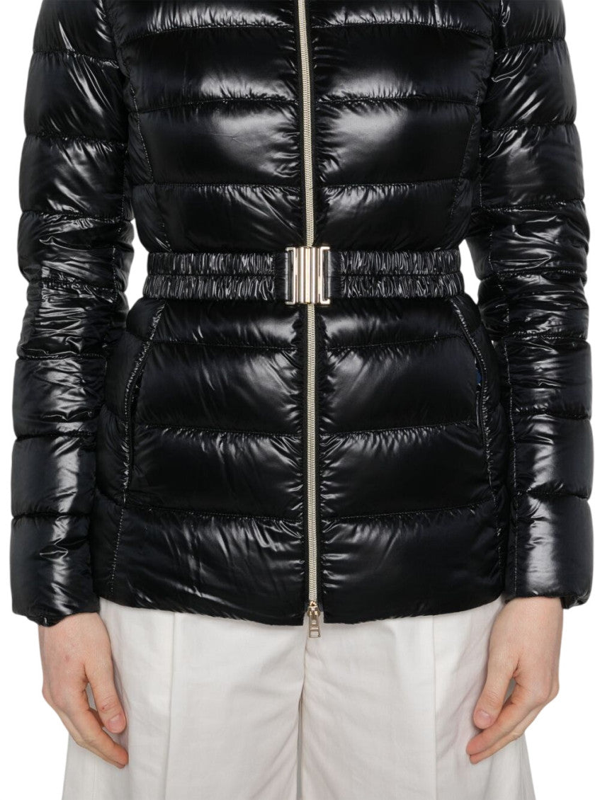 Black Quilted Mock Collar Jacket 4