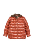 Orange Quilted Hood Jacket 1