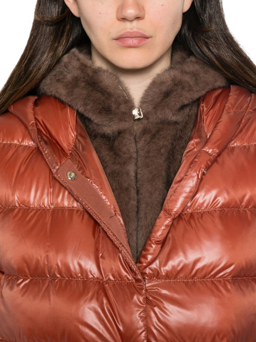 Orange Quilted Hood Jacket 3