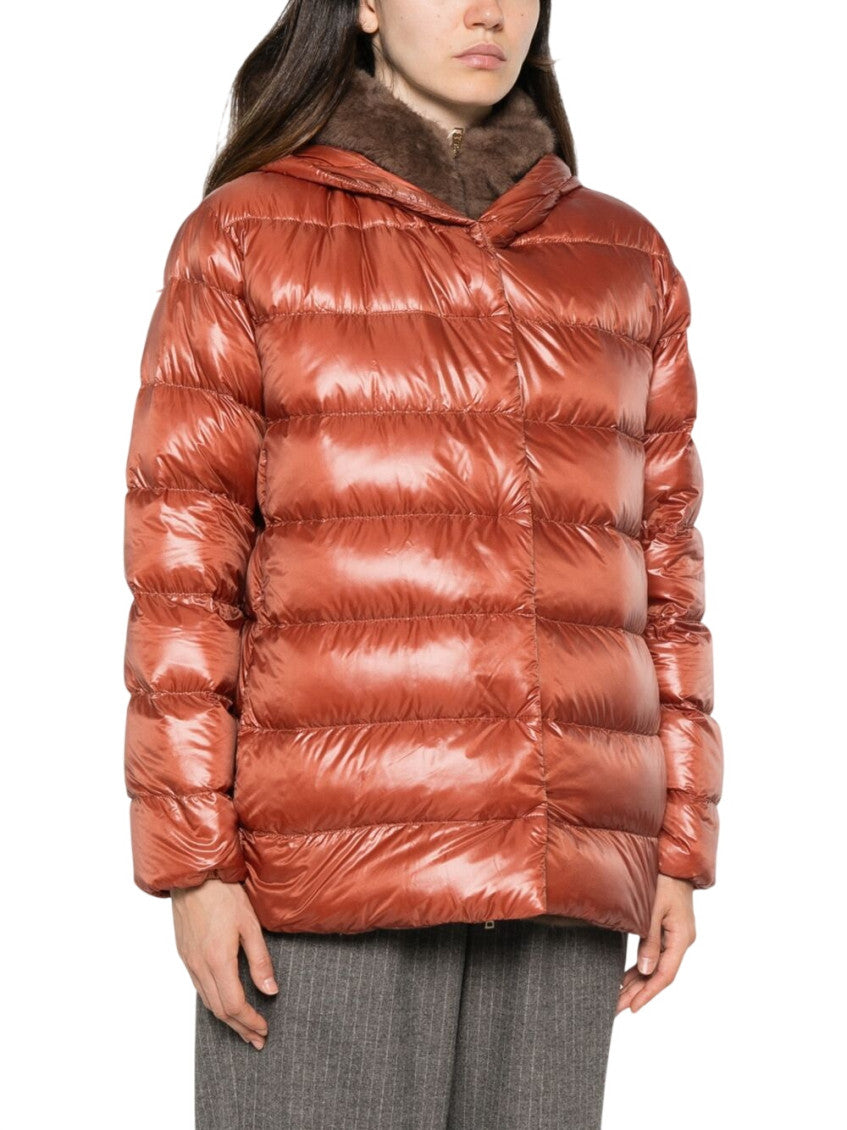 Orange Quilted Hood Jacket 4