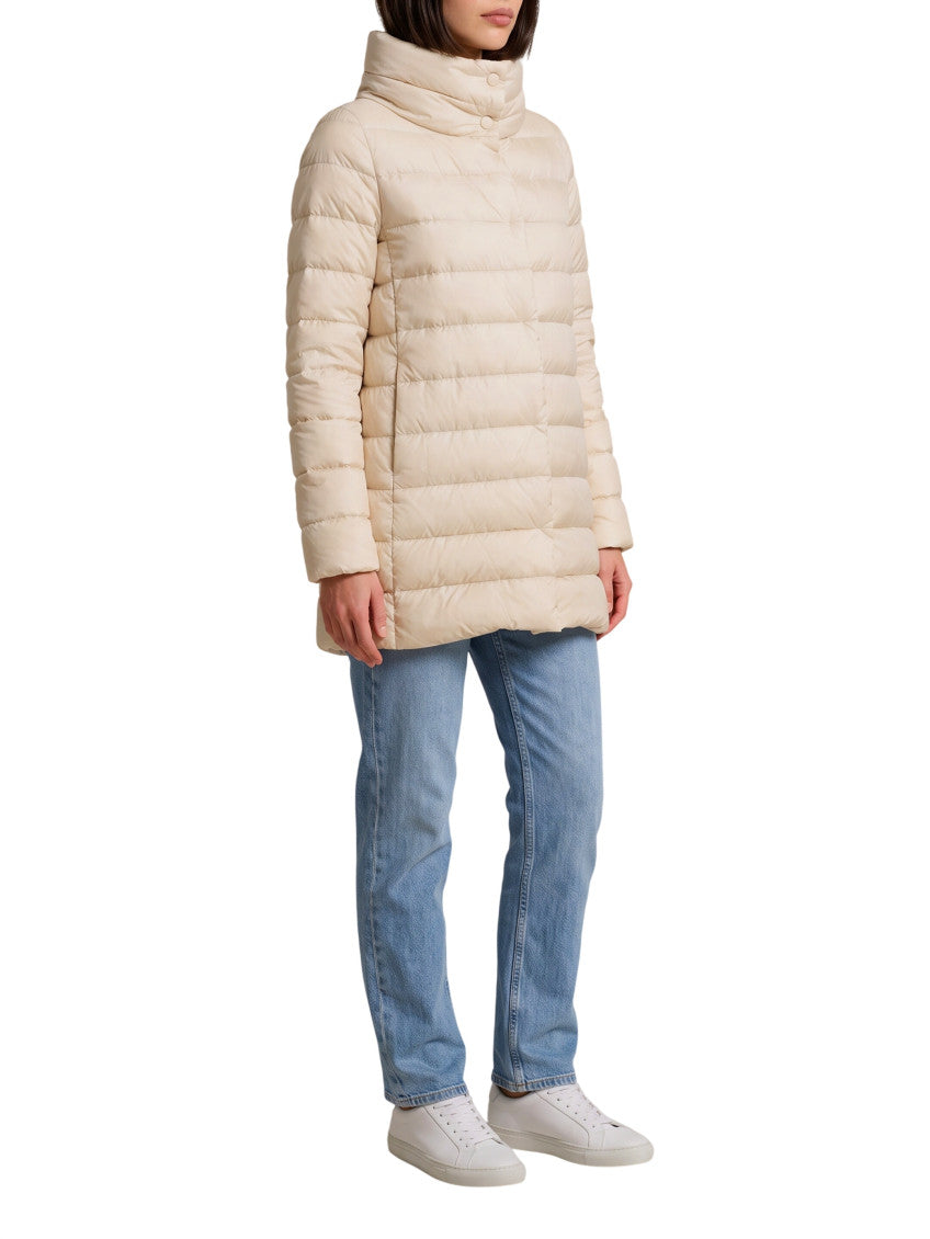 White Quilted Turtle Neck Jacket 3