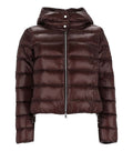 Brown Quilted Hood Jacket 1
