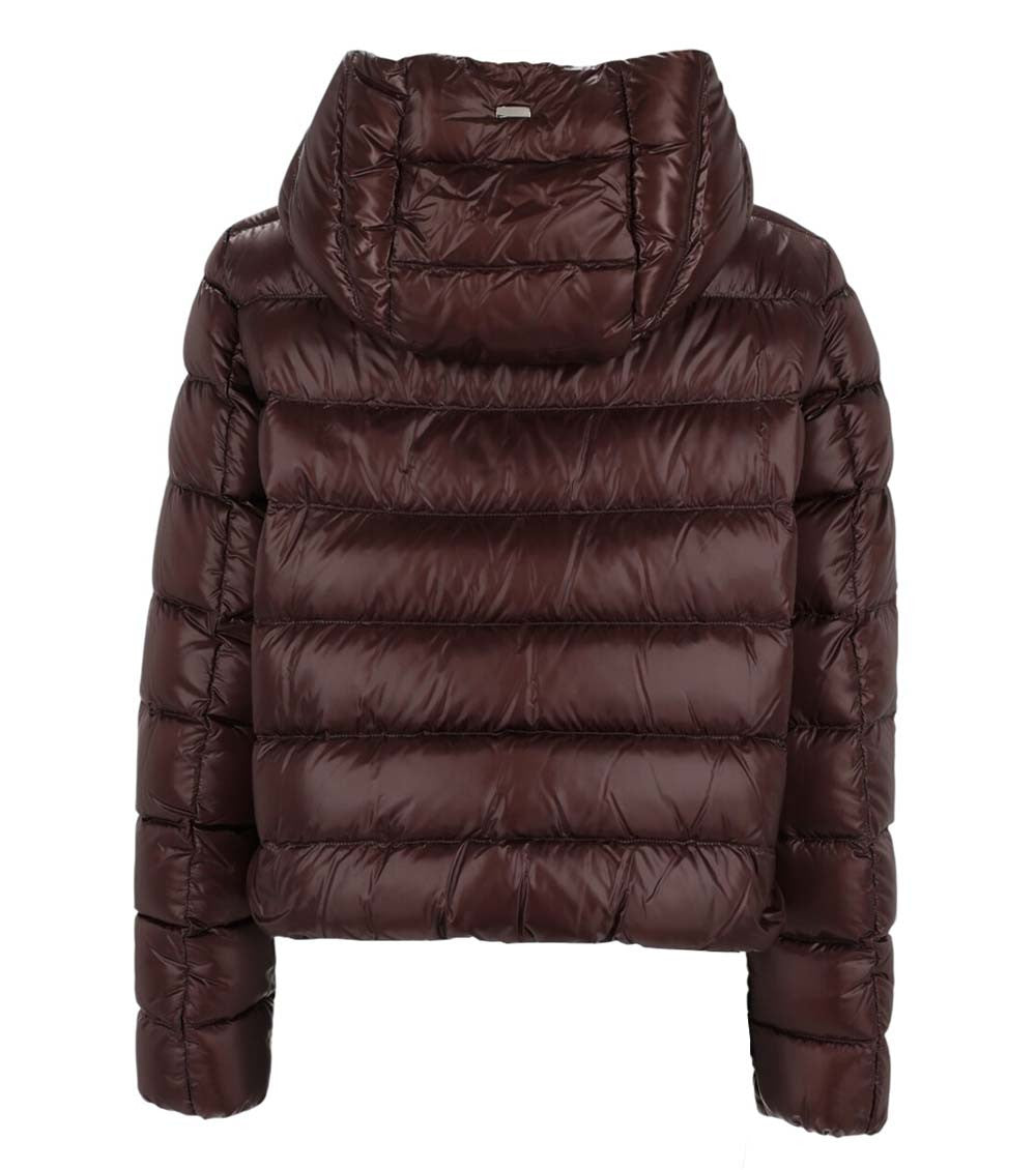 Brown Quilted Hood Jacket 2
