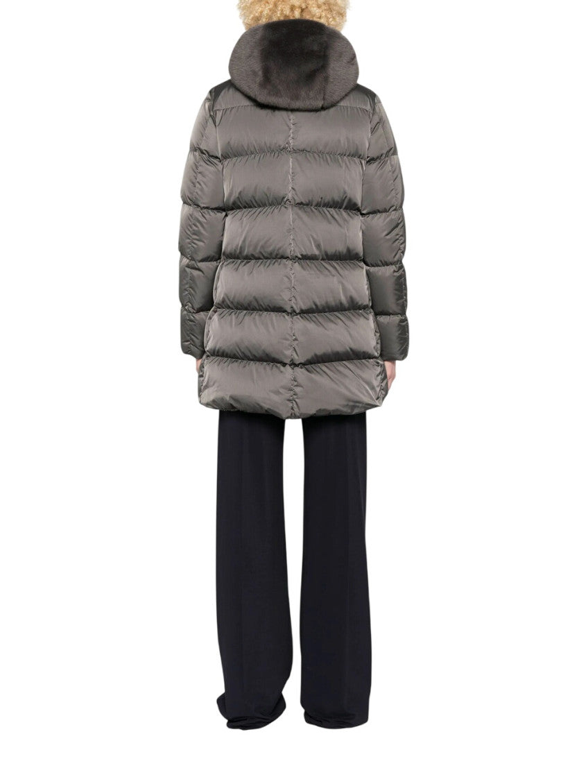 Dark Grey Quilted Hood Jacket 3