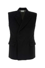 Black Sleeveless Blazer 1