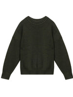 Dark Green Round-neck Sweater 1