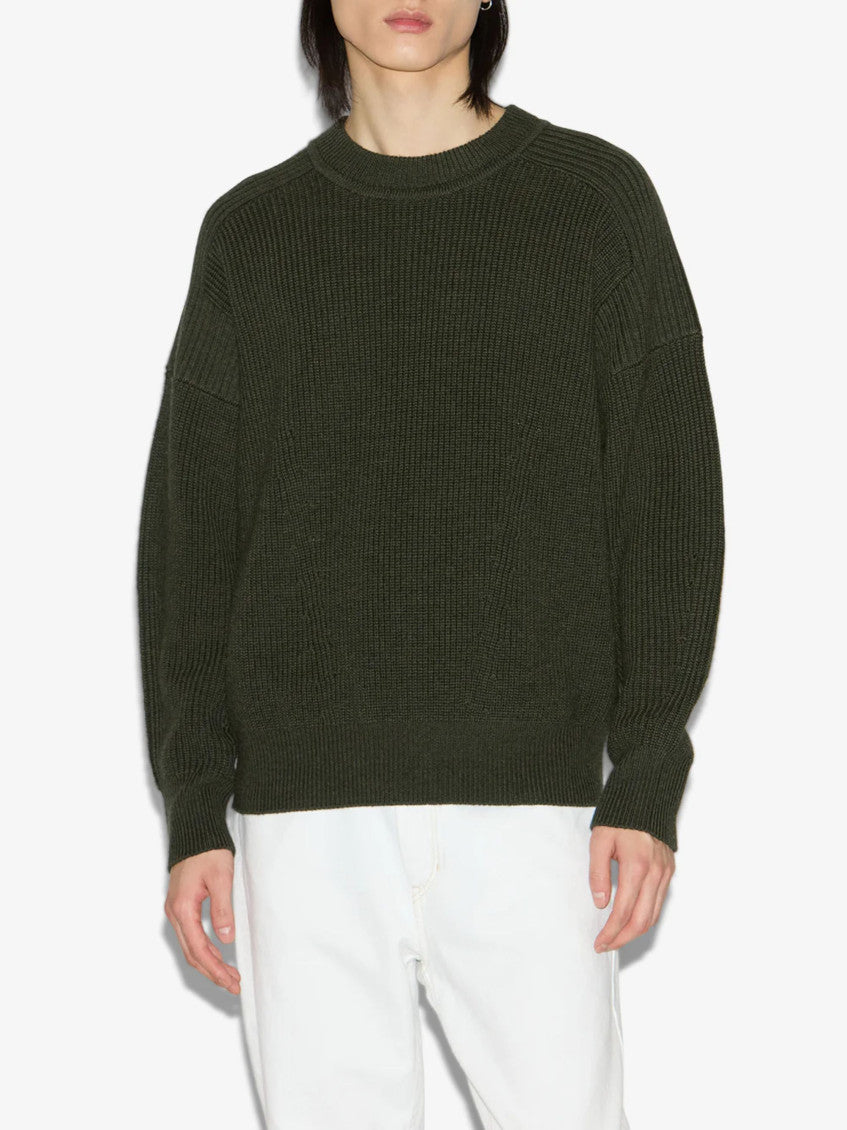 Dark Green Round-neck Sweater 2