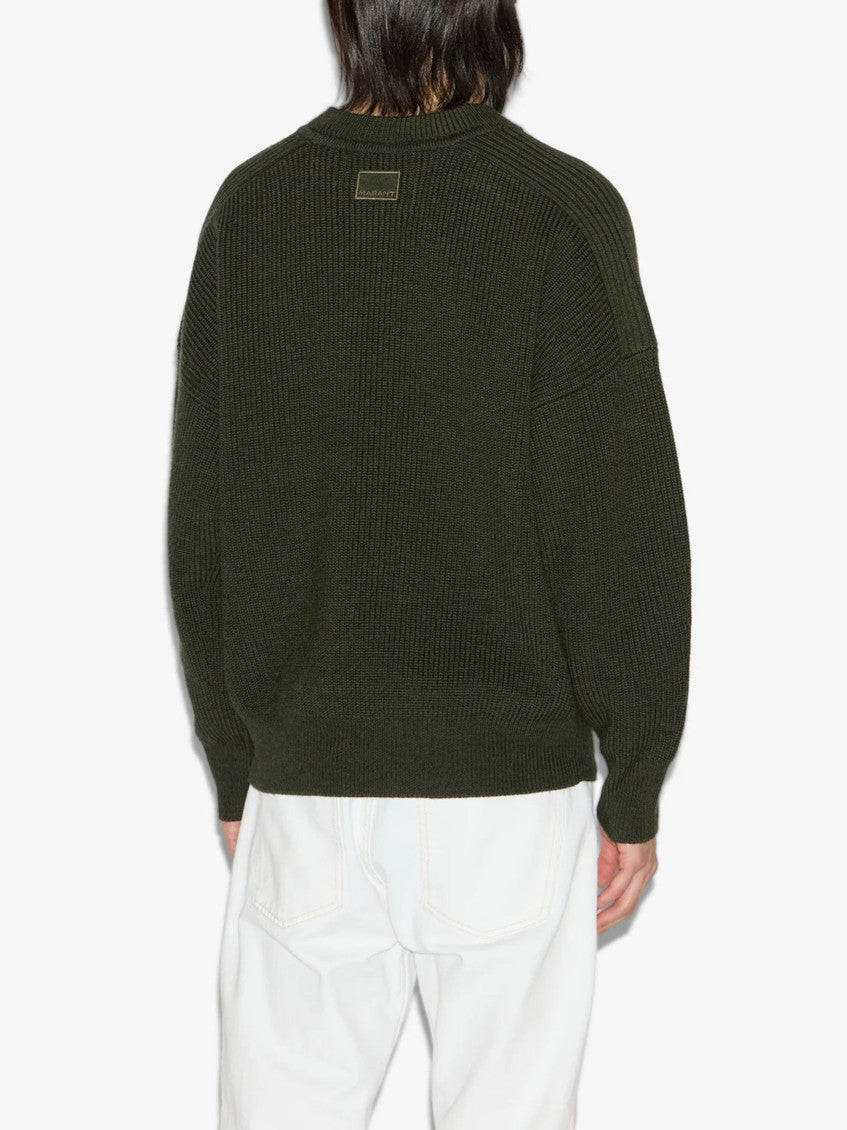 Dark Green Round-neck Sweater 3