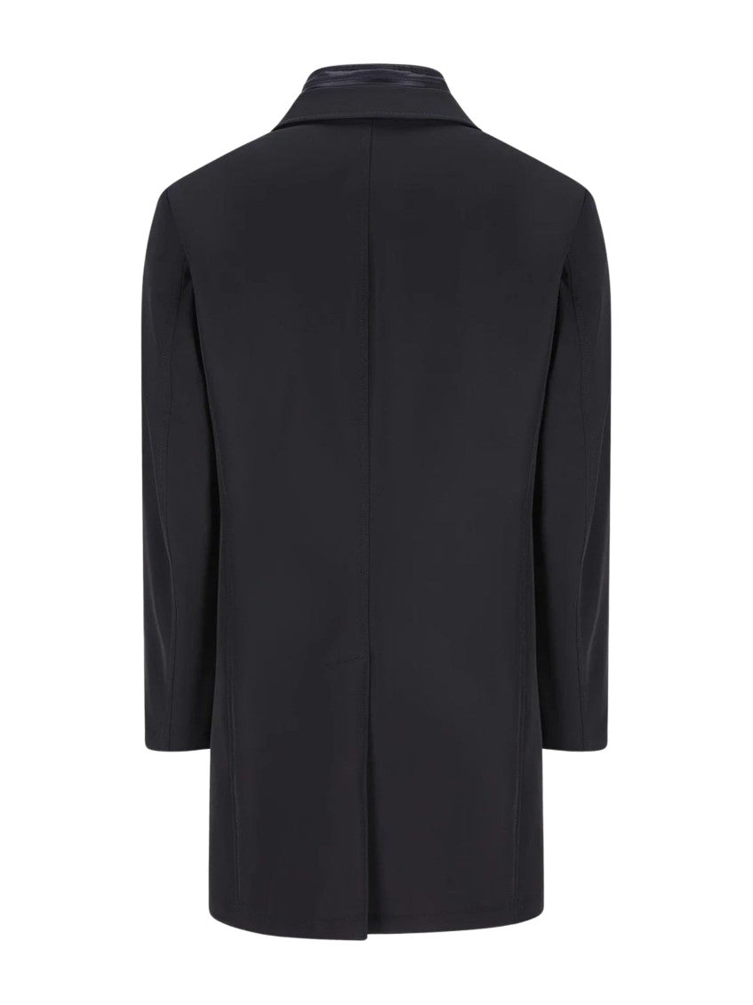 Navy Blue Double Breasted Coat 2
