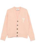Pink Knitted Logo Cardigan 1