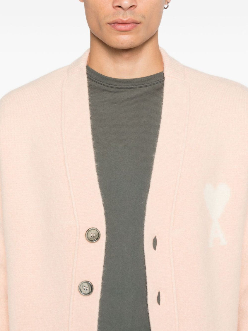 Pink Knitted Logo Cardigan 2