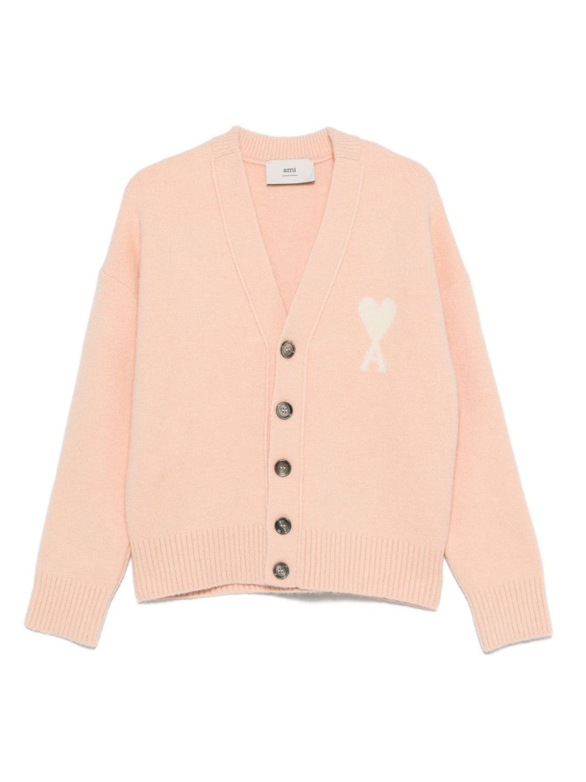 Pink Knitted Logo Cardigan 6