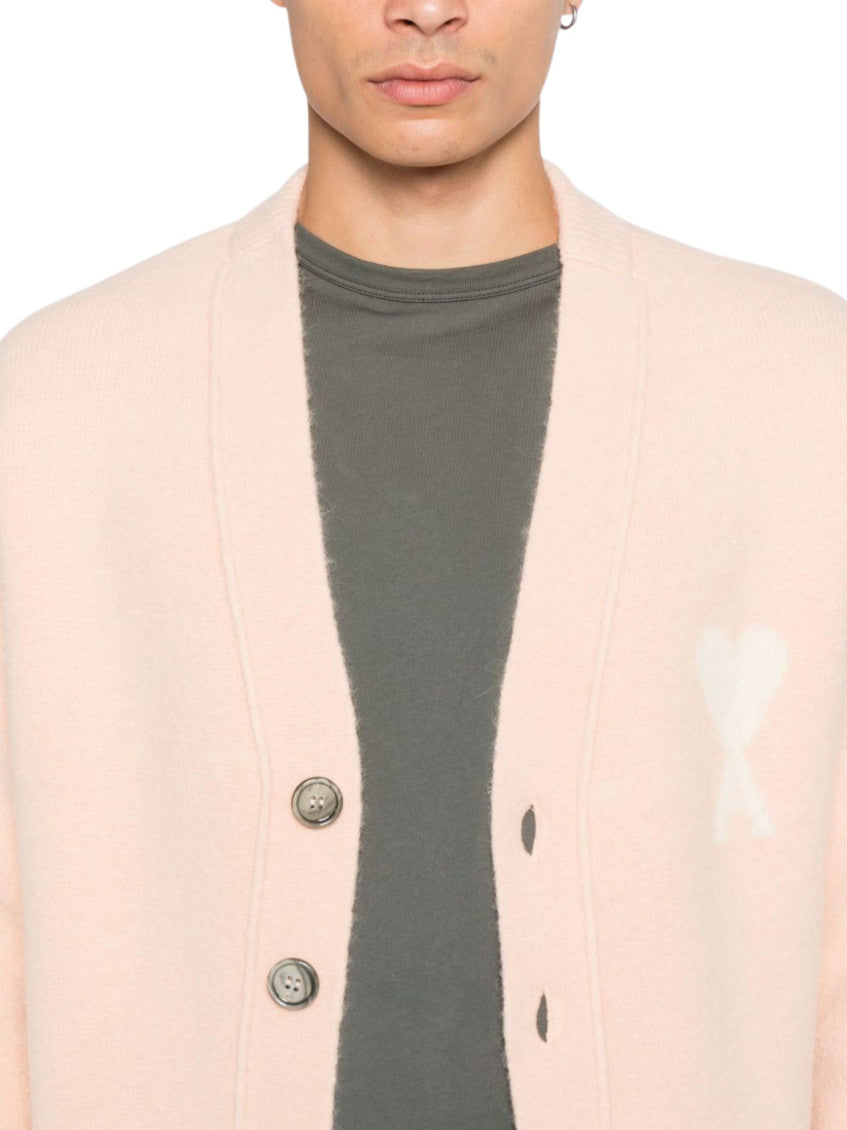 Pink Knitted Logo Cardigan 8
