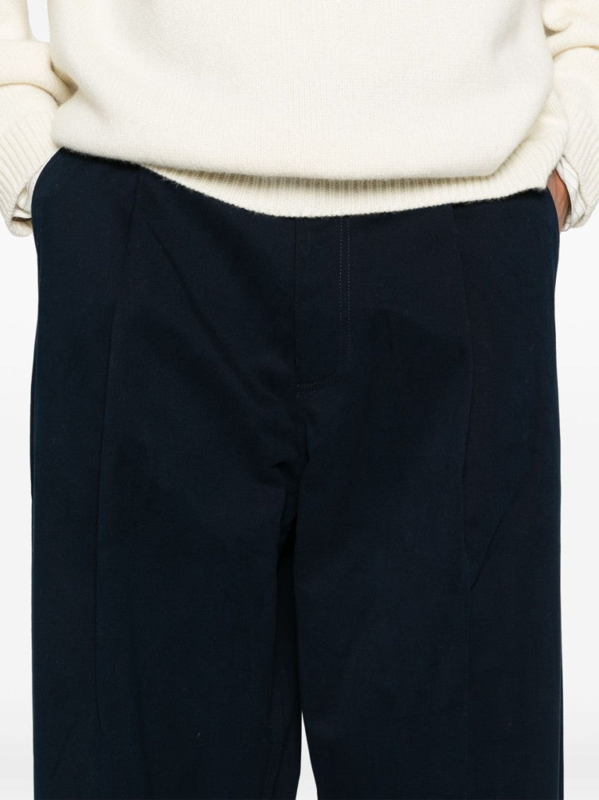 Navy Blue Cotton Trousers 4