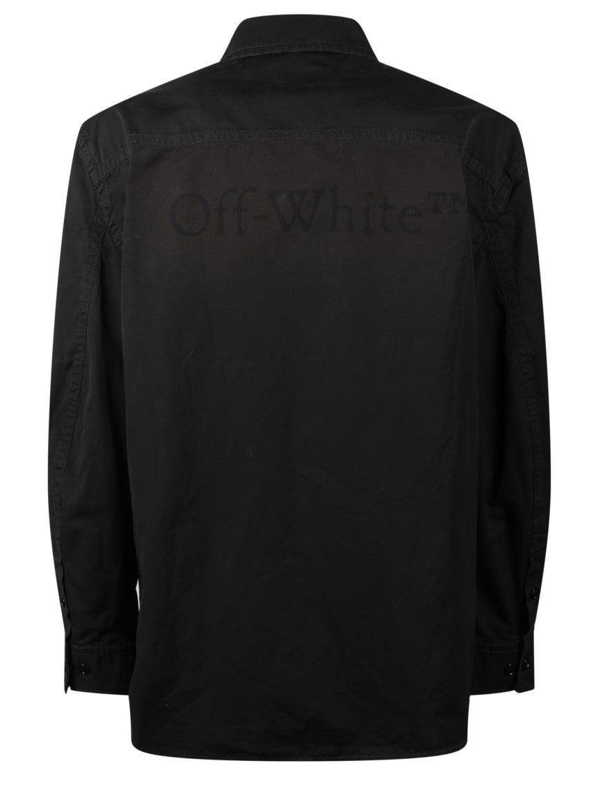 Black Pocket-detail Overshirt 2