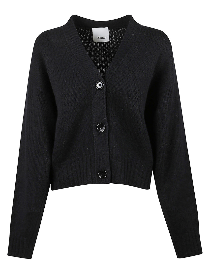 Black V-neck Cardigan 1