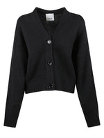 Black V-neck Cardigan 1