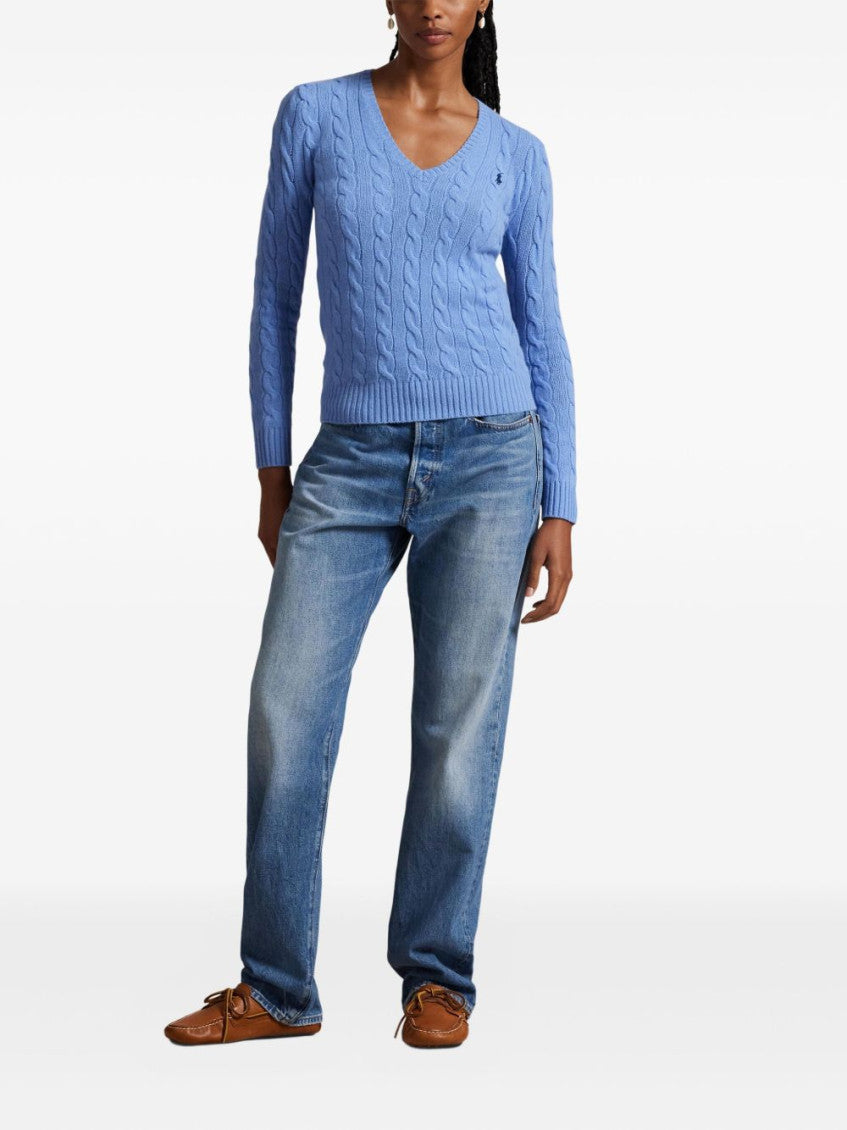 Light Blue V-Neck Sweater 2