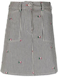 Denim BlackWhiye Striped Print Skirt 1