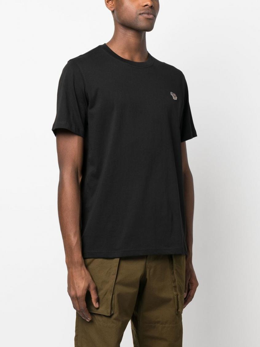 Black Logo patch T-shirt 3