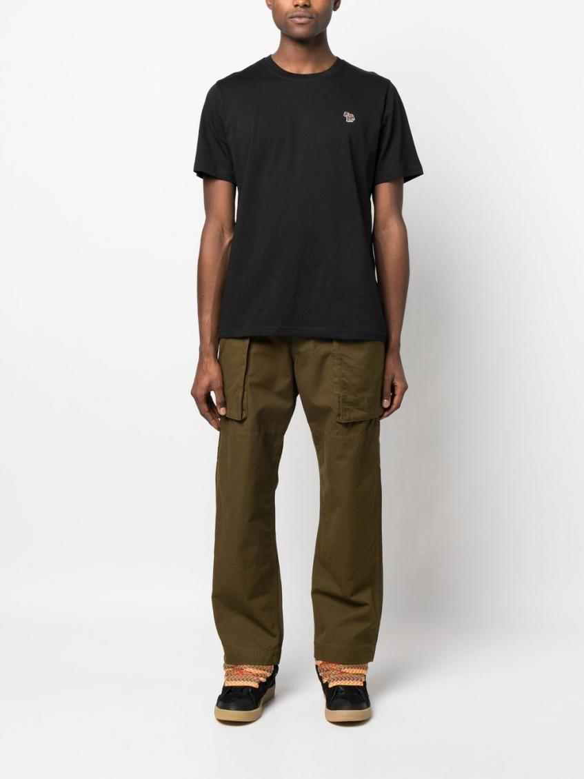Black Logo patch T-shirt 5