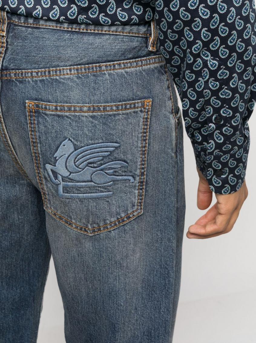 Blue Easy Fit Denim Jeans 4