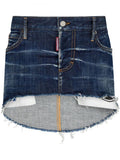 Dark Blue Denim Mini Skirt 1