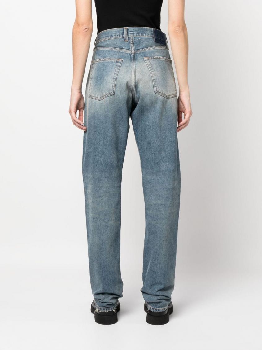 Blue High Waisted Denim Jeans 5