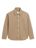 Taupe Logo Patch Shirt 1