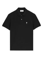 Black Embroidery Logo Polo 1