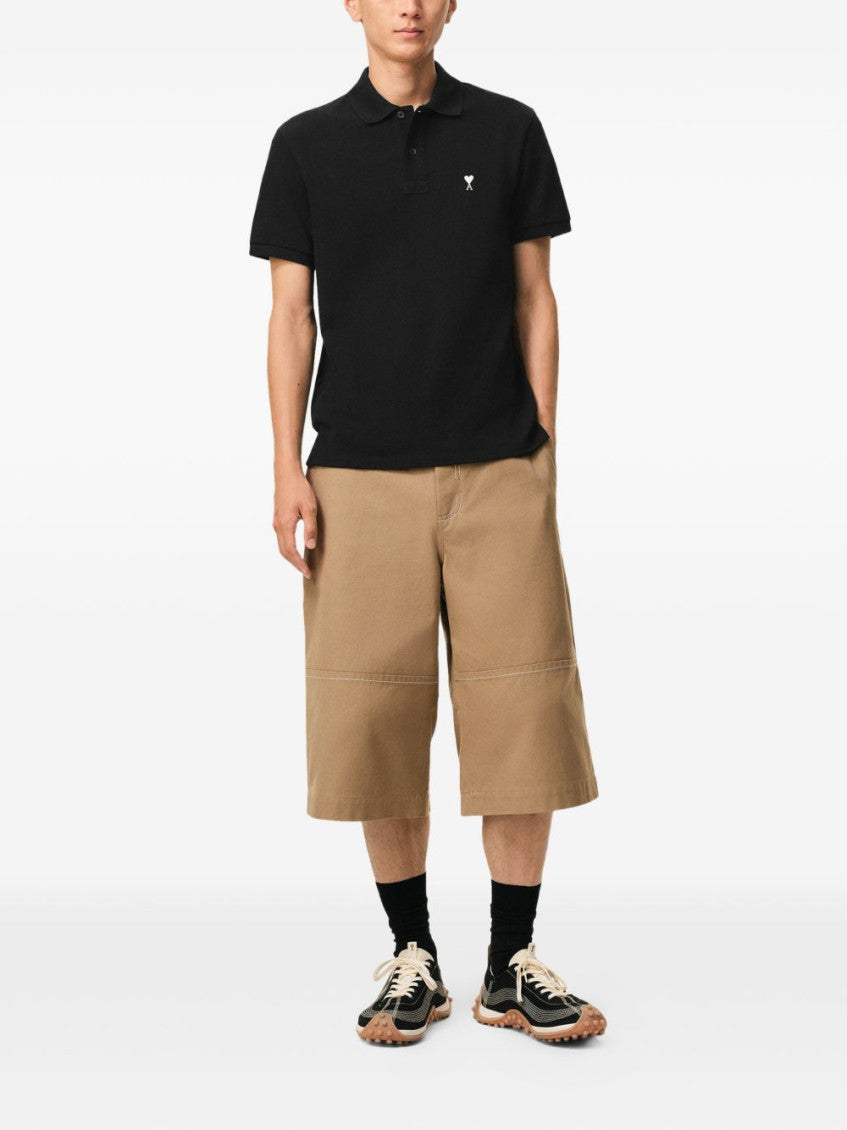 Black Embroidery Logo Polo 3