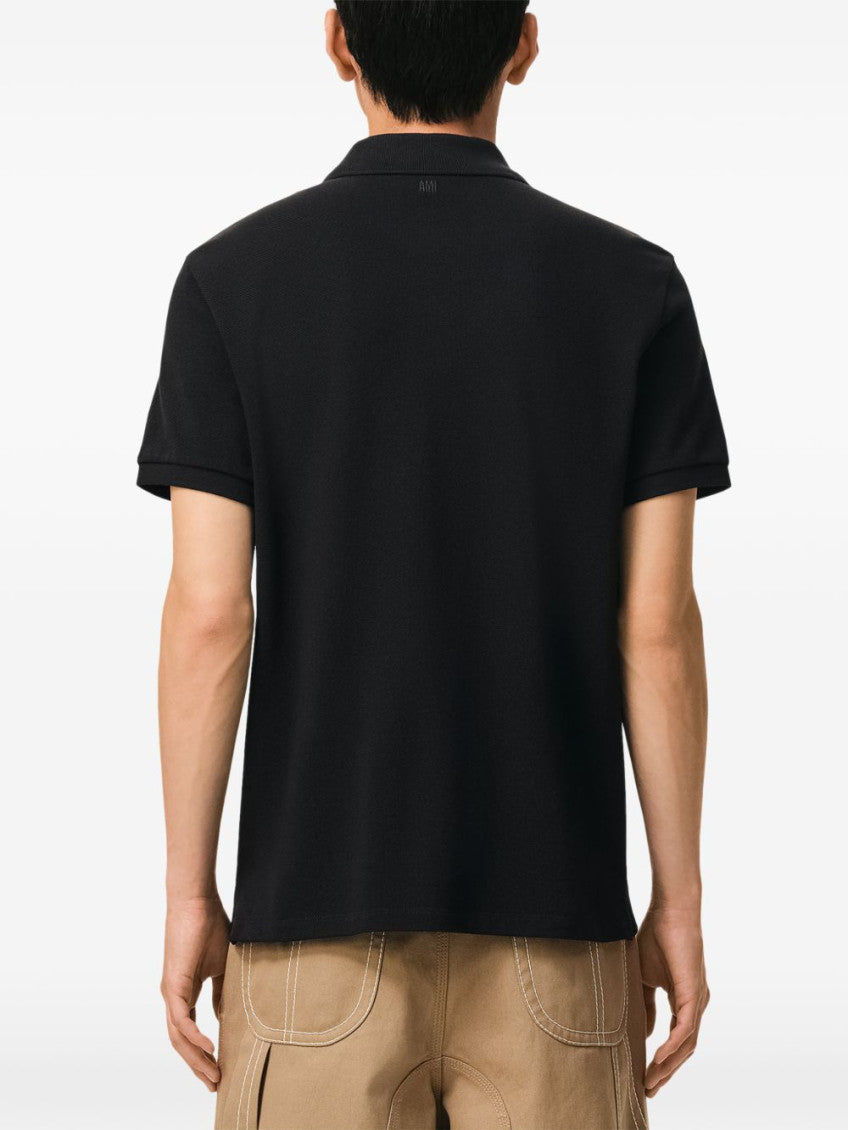 Black Embroidery Logo Polo 5