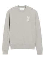 Grey Crew Neck Logo-Patch Sweatshirt 1
