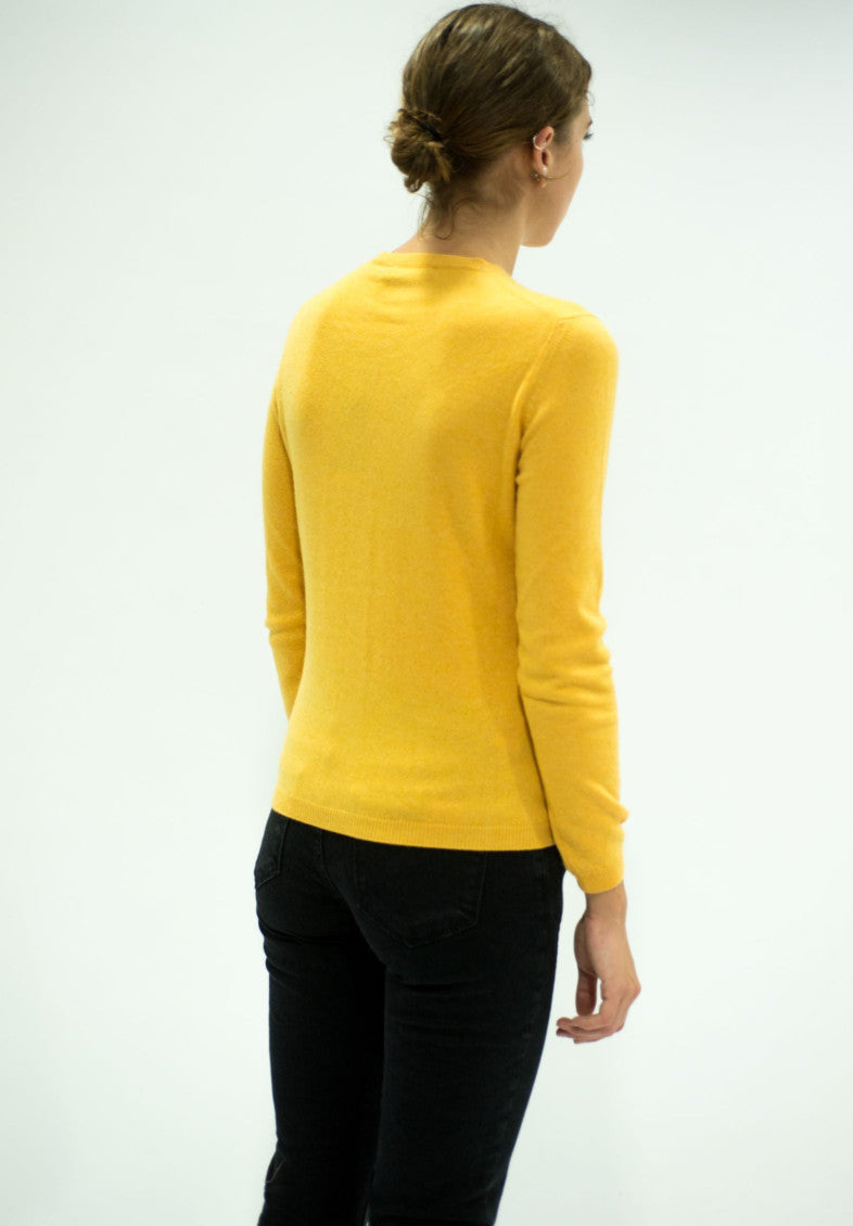 Yellow Cashmere Cardigan 4